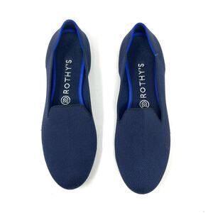Rothy's The Loafer Flat Washable Knit Slip On Shoe Navy Blue Women's Size 9 $169